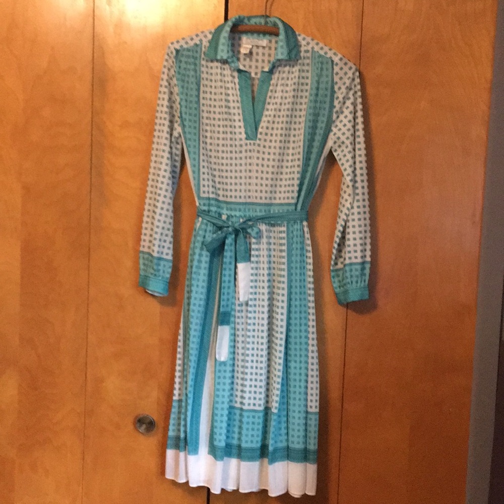 VINTAGE BORDER PATTERNED DRESS